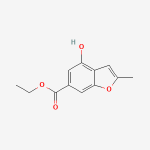 molecular formula C12H12O4 B1313333 Ethyl 4-hydroxy-2-methylbenzofuran-6-carboxylate CAS No. 894779-28-3