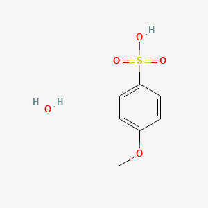 molecular formula C7H10O5S B13133355 4-Methoxybenzenesulfonicacidhydrate 