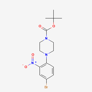 molecular formula C15H20BrN3O4 B1313342 Tert-butyl 4-(4-bromo-2-nitrophenyl)piperazine-1-carboxylate CAS No. 474329-57-2