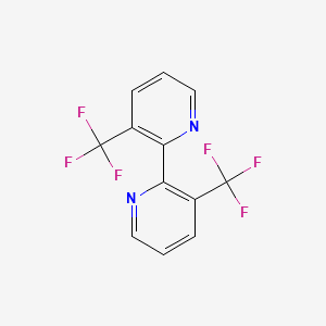 molecular formula C12H6F6N2 B13133444 3,3'-Bis(trifluoromethyl)-2,2'-bipyridine 