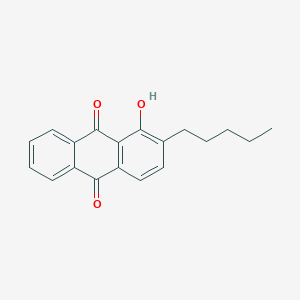 molecular formula C19H18O3 B13133541 1-Hydroxy-2-pentylanthracene-9,10-dione CAS No. 81755-71-7