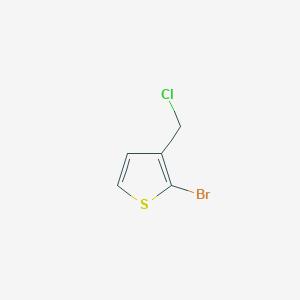 molecular formula C5H4BrClS B13133552 2-Bromo-3-(chloromethyl)thiophene 