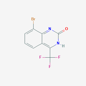 molecular formula C9H4BrF3N2O B13133553 8-Bromo-4-(trifluoromethyl)quinazolin-2(1H)-one 
