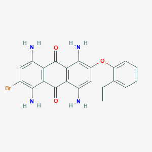 molecular formula C22H19BrN4O3 B13133569 1,4,5,8-Tetraamino-2-bromo-6-(2-ethylphenoxy)anthracene-9,10-dione CAS No. 88601-98-3