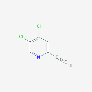 molecular formula C7H3Cl2N B13133571 4,5-Dichloro-2-ethynylpyridine 