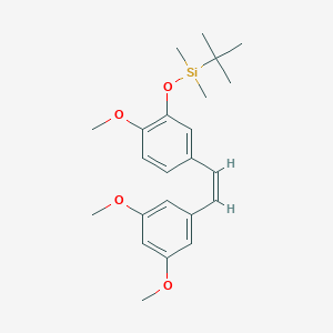 molecular formula C23H32O4Si B131336 (Z)-3,4',5-Trimethoxy-3'-(tert-butyldimethylsilyloxy)stilbene CAS No. 586410-23-3