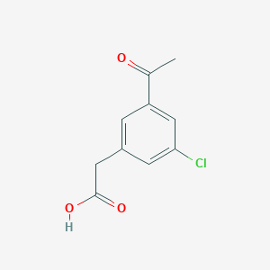 molecular formula C10H9ClO3 B13133619 (3-Acetyl-5-chlorophenyl)acetic acid 