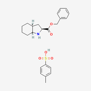molecular formula C23H29NO5S B1313362 (2S,3aS,7aS)-Benzyl octahydro-1H-indole-2-carboxylate 4-methylbenzenesulfonate CAS No. 94062-52-9