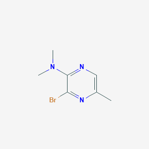 molecular formula C7H10BrN3 B13133620 3-Bromo-N,N,5-trimethylpyrazin-2-amine 