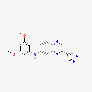 molecular formula C20H19N5O2 B13133632 N-(3,5-Dimethoxyphenyl)-3-(1-methyl-1H-pyrazol-4-yl)quinoxalin-6-amine 