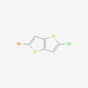 molecular formula C6H2BrClS2 B13133693 2-Bromo-5-chlorothieno[3,2-b]thiophene 