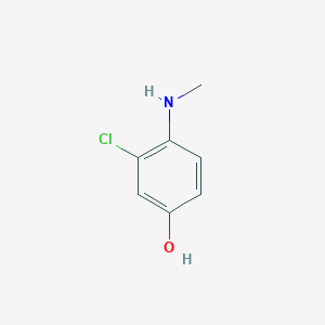 molecular formula C7H8ClNO B13133730 3-Chloro-4-(methylamino)phenol 