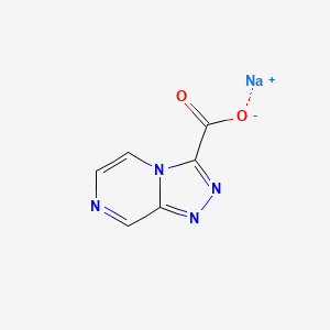 molecular formula C6H3N4NaO2 B13133734 Sodium[1,2,4]triazolo[4,3-a]pyrazine-3-carboxylate 