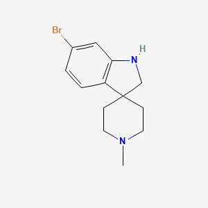 molecular formula C13H17BrN2 B13133744 6-Bromo-1'-methylspiro[indoline-3,4'-piperidine] CAS No. 1160247-25-5