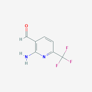 molecular formula C7H5F3N2O B1313377 2-氨基-6-(三氟甲基)烟醛 CAS No. 890302-67-7