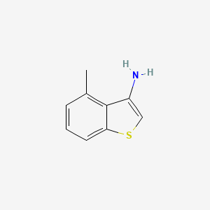 molecular formula C9H9NS B13133815 4-Methylbenzo[b]thiophen-3-amine 