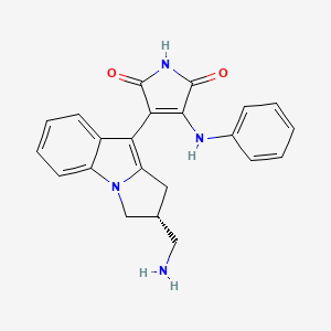 B1313383 (R)-3-(2-(Aminomethyl)-2,3-dihydro-1H-pyrrolo[1,2-a]indol-9-yl)-4-(phenylamino)-1H-pyrrole-2,5-dione CAS No. 950751-58-3