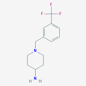 molecular formula C13H17F3N2 B1313421 1-{[3-(Trifluoromethyl)phenyl]methyl}piperidin-4-amine CAS No. 66898-97-3