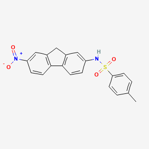 molecular formula C20H16N2O4S B13134307 4-Methyl-n-(7-nitro-9h-fluoren-2-yl)benzenesulfonamide CAS No. 70730-48-2