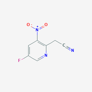 molecular formula C7H4FN3O2 B13134314 2-(5-Fluoro-3-nitropyridin-2-yl)acetonitrile 