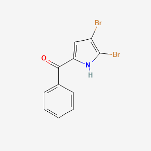molecular formula C11H7Br2NO B1313439 (4,5-二溴-1H-吡咯-2-基)(苯基)甲酮 CAS No. 50372-61-7