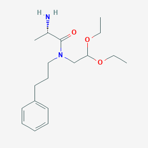 molecular formula C18H30N2O3 B13134399 (S)-2-Amino-N-(2,2-diethoxyethyl)-N-(3-phenylpropyl)propanamide 