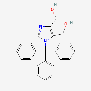 molecular formula C24H22N2O2 B1313440 [4-(Hydroxymethyl)-1-trityl-1H-imidazol-5-YL]methanol CAS No. 77134-74-8