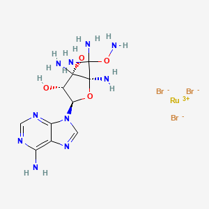 molecular formula C10H18Br3N10O4Ru B13134496 Ruthenium(3+),(adenosine-N6)pentaammine-,tribromide 