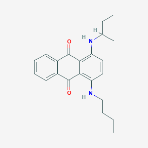 molecular formula C22H26N2O2 B13134505 1-[(Butan-2-yl)amino]-4-(butylamino)anthracene-9,10-dione CAS No. 95921-16-7