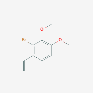 molecular formula C10H11BrO2 B13134654 2-Bromo-1-ethenyl-3,4-dimethoxybenzene CAS No. 1452182-57-8