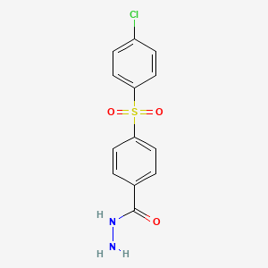 molecular formula C13H11ClN2O3S B1313476 4-(4-氯苯基)磺酰基苯甲酰肼 CAS No. 20721-08-8