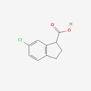 molecular formula C10H9ClO2 B1313486 6-Chloro-2,3-dihydro-1H-indene-1-carboxylic acid CAS No. 52651-15-7