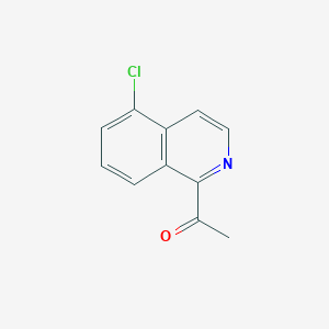 molecular formula C11H8ClNO B13134896 1-(5-Chloroisoquinolin-1-yl)ethanone 