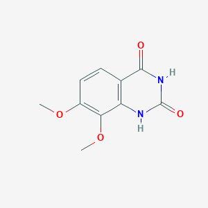 molecular formula C10H10N2O4 B1313490 2,4(1H,3H)-喹唑啉二酮，7,8-二甲氧基- CAS No. 61948-70-7