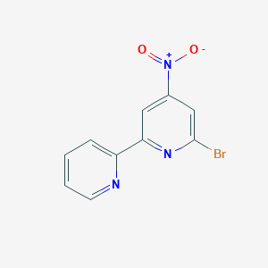molecular formula C10H6BrN3O2 B13134920 6-Bromo-4-nitro-2,2'-bipyridine CAS No. 221247-30-9