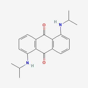 molecular formula C20H22N2O2 B13134922 9,10-Anthracenedione, 1,5-bis[(1-methylethyl)amino]- CAS No. 33175-76-7