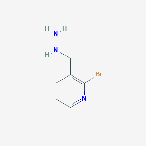 molecular formula C6H8BrN3 B13135189 2-Bromo-3-(hydrazinylmethyl)pyridine 