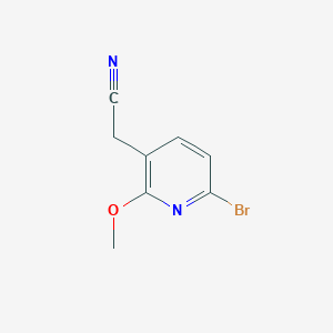 molecular formula C8H7BrN2O B13135214 2-(6-Bromo-2-methoxypyridin-3-yl)acetonitrile 