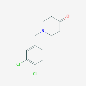 molecular formula C12H13Cl2NO B1313527 4-哌啶酮，1-[(3,4-二氯苯基)甲基]- CAS No. 220772-52-1