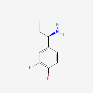 molecular formula C9H11F2N B13135278 (R)-1-(3,4-Difluorophenyl)propan-1-amine 