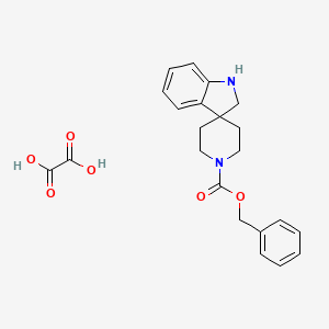 molecular formula C22H24N2O6 B13135370 Benzylspiro[indoline-3,4'-piperidine]-1'-carboxylateoxalate 