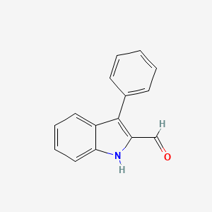 molecular formula C15H11NO B1313547 3-Phenyl-1H-indole-2-carbaldehyde CAS No. 6915-66-8