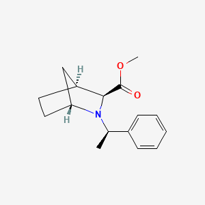 molecular formula C16H21NO2 B13135634 methyl (1R,3S,4S)-2-[(1R)-1-phenylethyl]-2-azabicyclo[2.2.1]heptane-3-carboxylate 