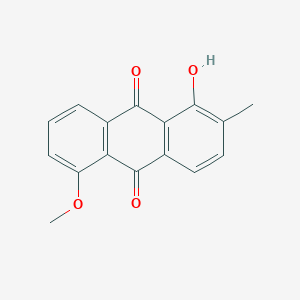 molecular formula C16H12O4 B13135719 1-Hydroxy-5-methoxy-2-methylanthracene-9,10-dione CAS No. 64809-72-9