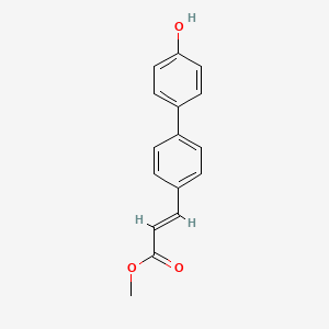 molecular formula C16H14O3 B13135733 methyl E-4-(4-hydroxyphenyl)cinnamate 