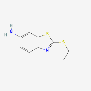 molecular formula C10H12N2S2 B1313574 2-(Isopropylthio)-1,3-benzothiazol-6-amine CAS No. 64350-93-2