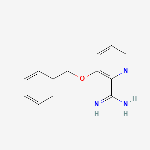 molecular formula C13H13N3O B13135740 3-(Benzyloxy)picolinimidamide 