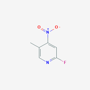 molecular formula C6H5FN2O2 B13135777 2-Fluoro-5-methyl-4-nitropyridine 