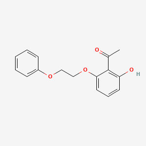 molecular formula C16H16O4 B1313580 1-[2-Hydroxy-6-(2-phenoxyethoxy)phenyl]ethan-1-one CAS No. 61270-14-2