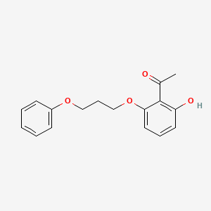 molecular formula C17H18O4 B1313581 1-[2-Hydroxy-6-(3-phenoxypropoxy)phenyl]ethan-1-one CAS No. 53874-01-4
